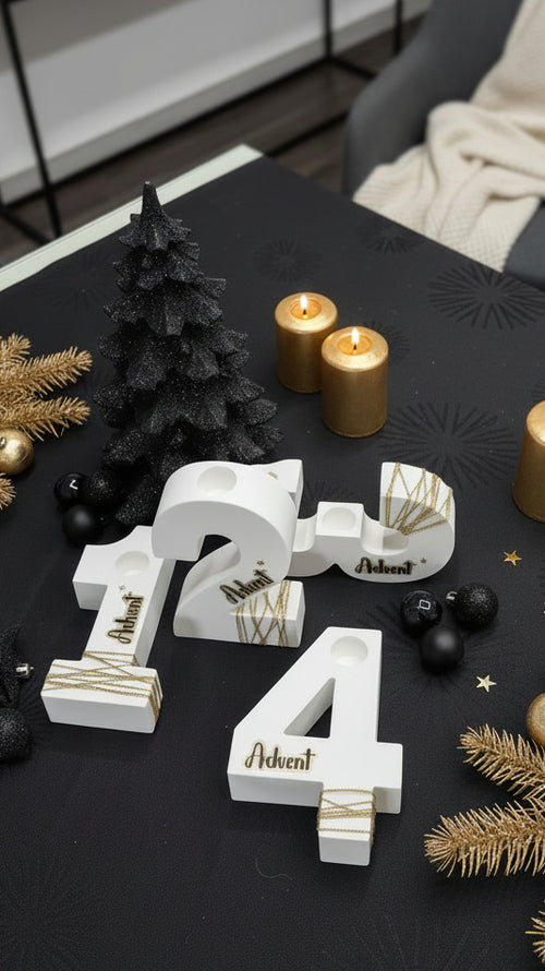 Adventszahlen,Adventskranz modern