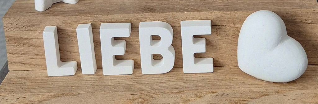 süßes Lama Liebespaar aus Keramik